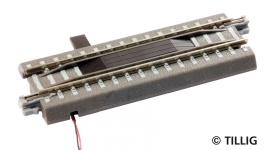 TILLIG 83801 - Bettungsgleis, Länge 83 mm Entkupplungsgleis, elektromotorisch (TT, H0m)